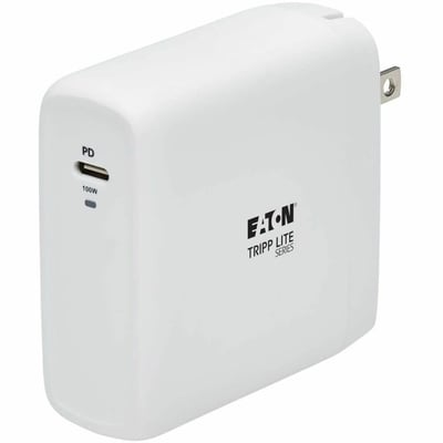 Tripp Lite by Eaton Compact 1-Port USB-C Wall Charger - GaN Technology 100W PD3.0 Charging White