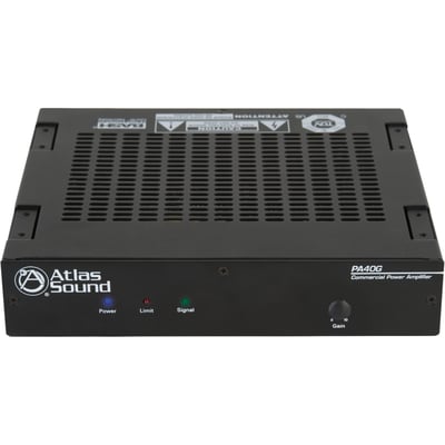 AtlasIED PA40G Amplifier - 40 W RMS - 1 Channel - Black