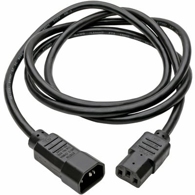 Eaton Tripp Lite Series PDU Power Cord, C13 to C14 - 10A, 250V, 18 AWG, 6 ft. (1.83 m), Black