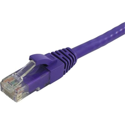 Lynn Electronics 2FT Purple CAT6 Snagless Molded Booted Patch Cord