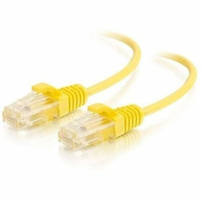 Quiktron Q-Series 28 AWG CAT6 Patch Cable, Yellow, 25 FT