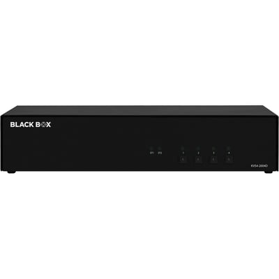 Black Box KVM Switch, NIAP 4.0 Certified - 4-Port, Dual-Monitor, DVI-I