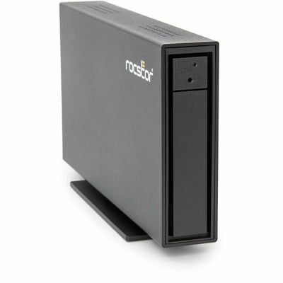 Rocstor Rocpro D91 28 TB Desktop Rugged Hard Drive - External - SATA (SATA/600) - Black, Aluminum Gray - TAA Compliant