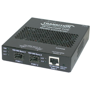10/100/1000B-TX POE TO 1000B-SX MM SC SW- NA