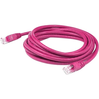 AddOn 4ft Pink CAT 6 Riser Ethernet Cable Snagless Bubble Boot RJ-45 M/M