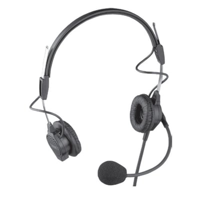 PH-44, DUAL-SIDED LIGHTWEIGHT HEADSET, 9FT (27M) CORD WITH 1/8IN SPLIT FEED - FO
