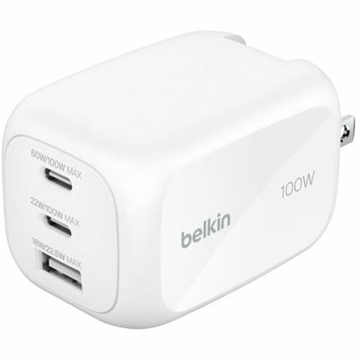 100W 3PORT GAN WALL CHARGER (BUILT-IN US PLUG)