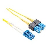 10 METER LC-SC SINGLEMODE FIBER OPTIC CABLE, YELLOW, OFNR, 9/125 FIBER, SINGLE-M