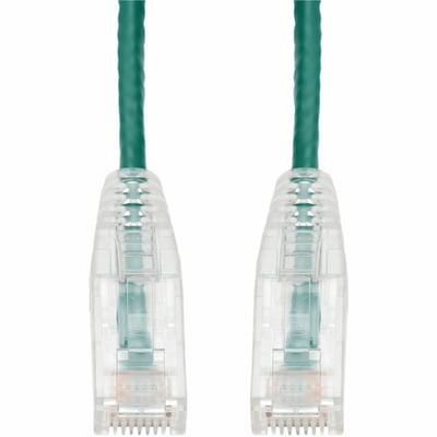 AddOn 7ft Green CAT 6 Slim PVC Ethernet Cable Snagless Clear-Claw TAA RJ-45 M/M