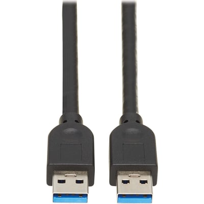 Eaton Tripp Lite Series USB 3.0 SuperSpeed A to A Cable for USB 3.0 All-in-One Keystone/Panel Mount Couplers (M/M), Black, 10 ft. (3 m)