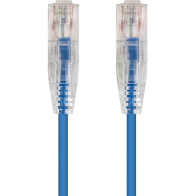 Monoprice SlimRun Cat6 28AWG UTP Ethernet Network Cable, 10ft Blue