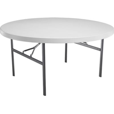 Lifetime 60 in Commercial Round Folding Banquet Tables 4 Pack (White Granite)