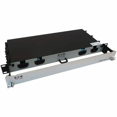 Eaton Tripp Lite Series Preloaded Fiber Panel, 1U - 2x (12x LC/LC Duplex M/M) 24F Trunk Cables, OM4 Multimode, 20 m (65.6 ft.)