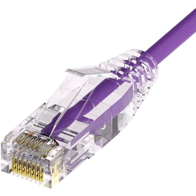 UNC CAT6A SLIM PATCH CABLE 04 FT PURPLE