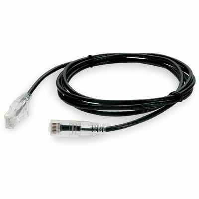 AddOn 10ft Black CAT 6 Slim PVC Ethernet Cable Non-Booted RJ-45 M/M
