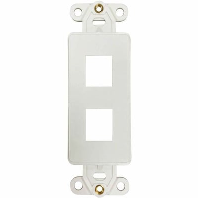 Tripp Lite by Eaton Safe-IT 2-Port Antibacterial Wall-Mount Insert, Decora Style, Vertical, Ivory, TAA