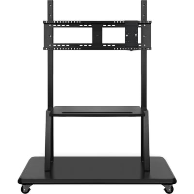 ViewSonic VB-STND-001 Mobile TV Cart for 55 to 86 inch screens up to 265 lbs, VESA Pattern Compatible for 400x200 to 900x600mm, Storage Tray, and Lockable Wheels