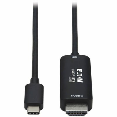Tripp Lite by Eaton USB-C to HDMI Active Adapter Cable (M/M) 4K 60 Hz HDR HDCP 2.2 DP 1.2 Alt Mode Black 6 ft. (1.8 m)