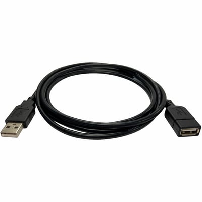 USB 2.0 EXTENSION CABLE - TYPE-A MALE/FEMALE BLACK 10-FT.