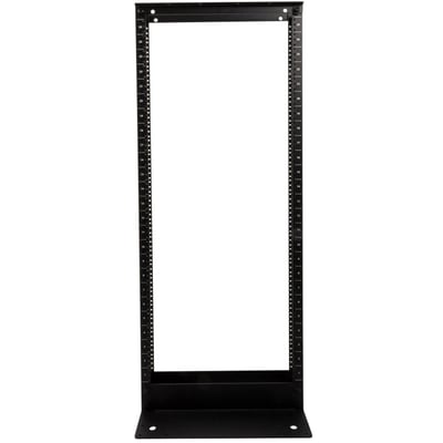 25U 2POST RACK WITH 12-24 HOLES (BLACK)