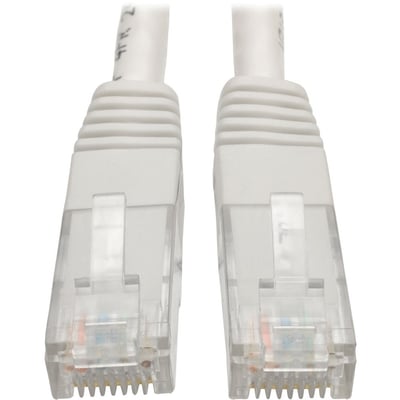 Eaton Tripp Lite Series Cat6 Gigabit Molded (UTP) Ethernet Cable (RJ45 M/M), PoE, White, 20 ft. (6.09 m)