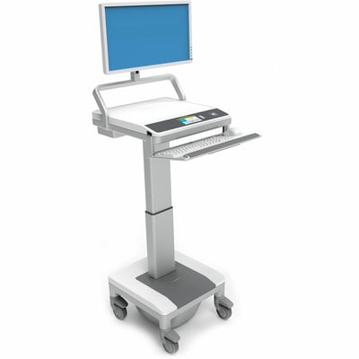 Capsa Healthcare - T7 Powered Cart (T79NNLP2P000) - Powered Mobile Computing Cart - 120V Power System - Electronic Lift - 655Wh Battery