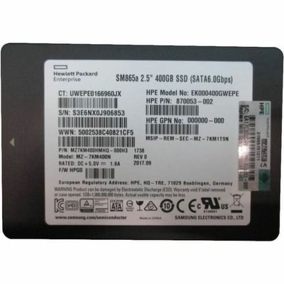 HPE Sourcing 400 GB Solid State Drive - 2.5" Internal - SAS (12Gb/s SAS) - Read Intensive/Mixed Use