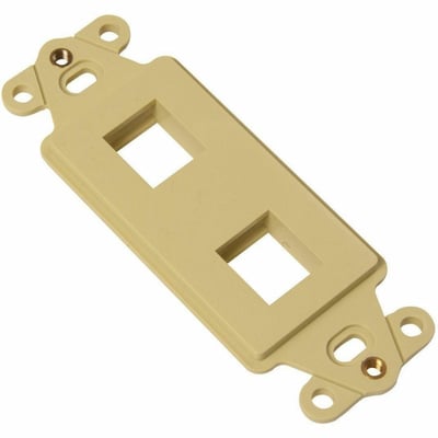 Ortronics Keystone Techchoice Rectangular Stylistics Frame, 2-Port, Electrical Ivory