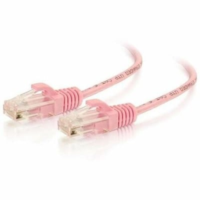 Quiktron Q-Series 28 AWG CAT6 Patch Cable, Pink, 8 FT
