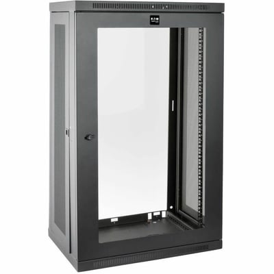 Tripp Lite by Eaton SmartRack 21U Low-Profile Switch-Depth Wall-Mount Half-Height Rack Enclosure Clear Acrylic Window