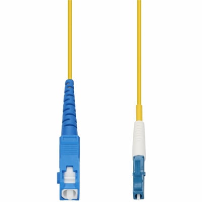 AddOn 40m SC to LC Yellow OS2 Simplex OFNR (Riser-Rated) SMF Fiber Patch Cable