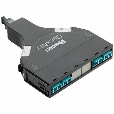 Panduit Quicknet 4-1 Conversion MPO-LC Fiber Cassette OM4, 12 Fiber, Method B, Opt IL