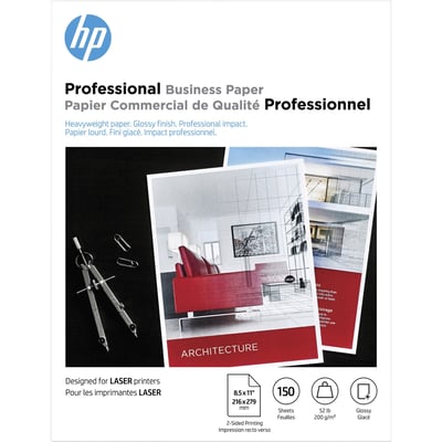 HP BROCHURE LASER GLOSSY 200GSM 8.5X11 150 SHEETS FSC PAPER