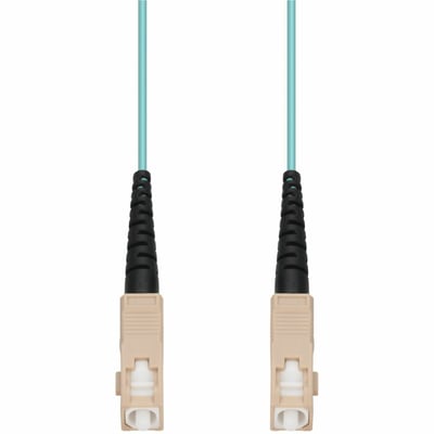AddOn 55m SC to SC Aqua OM4 Simplex OFNR (Riser-Rated) Fiber Patch Cable