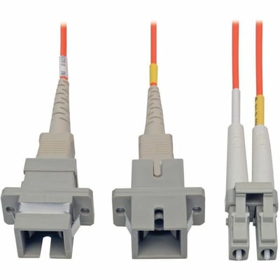 Tripp Lite by Eaton 0.3M Duplex Multimode Fiber Optic 62.5/125 Adapter LC/SC M/F 1ft 1' 0.3 Meter