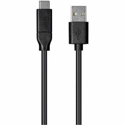 Monoprice Essentials USB-C to USB-A 2.0 Cable - 480Mbps 3A 26AWG Black 3m (9.8ft)