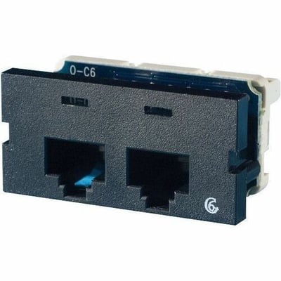 Ortronics Series Ii, Two-port Clarity 6,t568a/b, 180 Degree, Black