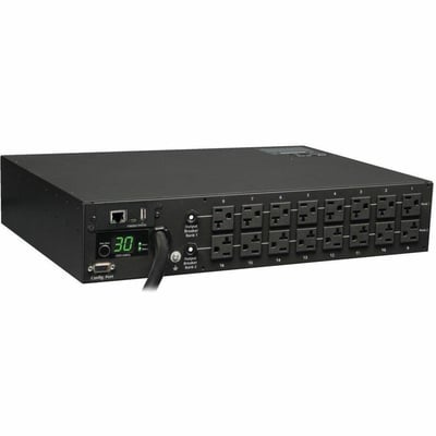 Tripp Lite by Eaton PDU 2.9kW Single-Phase Monitored PDU - 120V Outlets (16 5-15/20R) L5-30P 10 ft. (3.05 m) Cord 2U Rack-Mount TAA
