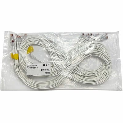 Ortronics EZ Patch Flat Pack Clarity CAT6A 7FT, 12 Pack, White