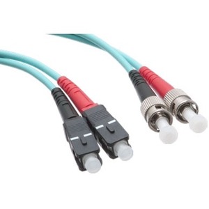 Axiom SC/ST 10G Multimode Duplex OM3 50/125 Fiber Optic Cable 1m