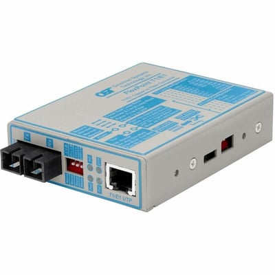T1/E1 RJ-45/RJ-48 MEDIA CONVERT ER SC MM 1310NM 5KM UNIV PWR
