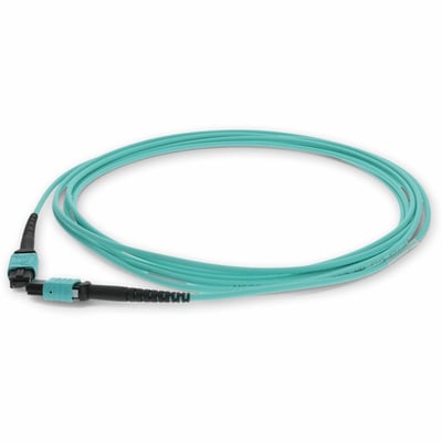 AddOn 2m MPO/UPC (Male) to MPO/UPC (Male) Aqua OM4 OFNR (Riser-Rated) 12-Strand Fiber Patch Cable