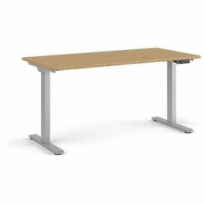 EFLOAT GO 2.0 SIT/STAND T-FOOT STYLE TABLE WITH 30 X 58 BAMBOO SURFACE AND T-FOO