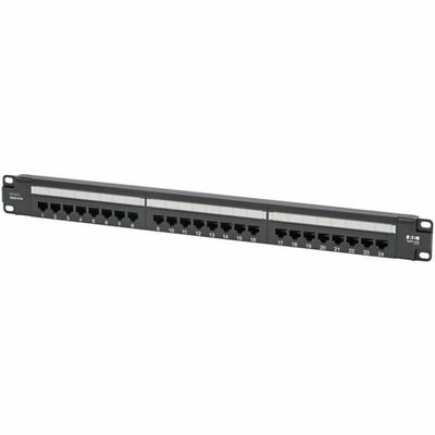 Tripp Lite by Eaton Cat5e 24-Port Patch Panel - PoE+ Compliant 110/Krone 568A/B RJ45 Ethernet 1U Rack-Mount TAA