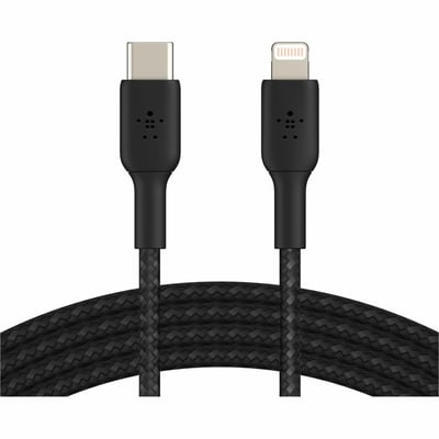 Belkin 30W USB-C to Lightning Cable - Nylon, Braided - M/M - 2m/6.6ft - Black