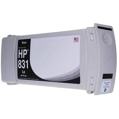 WF Remanufactured Black Wide Format Ink Cartridge for HP 831 (CZ682A)