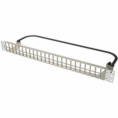 Legrand Clarity 48-Port, 1RU Shielded High Density Jack, Unloaded Flat Panel - White
