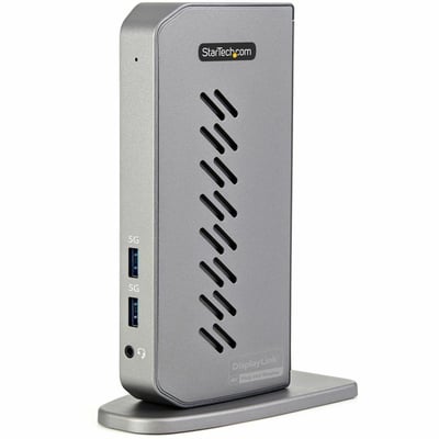 StarTech.com USB-C USB-A Dock - Hybrid Universal USB 3.0 Laptop Docking Station - Dual Monitor 4K 60Hz HDMI/DisplayPort - 6xUSB Type-A/GbE