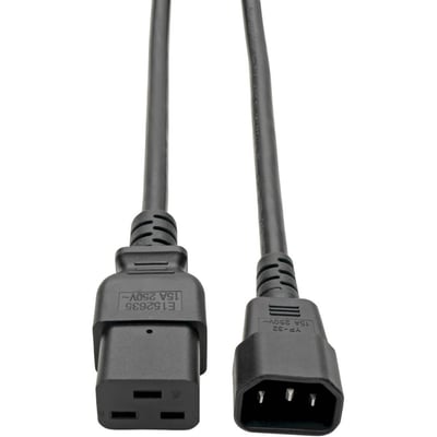 Tripp Lite by Eaton Power Cord C19 to C14 - Heavy-Duty 15A 250V 14 AWG 6 ft. (1.83 m) Black