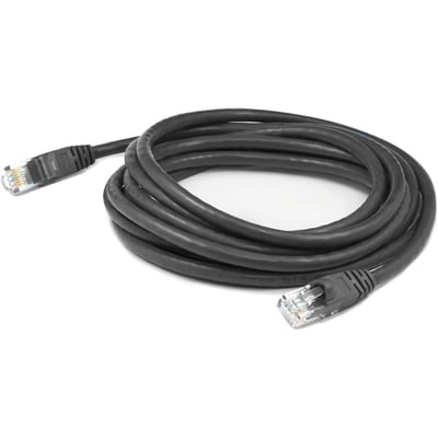 AddOn 7ft RJ-45 (Male) to RJ-45 (Male) Black Mini Cat6 Straight UTP PVC Copper Patch Cable